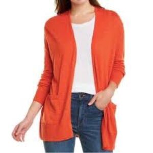 Madewell rust color open cardigan